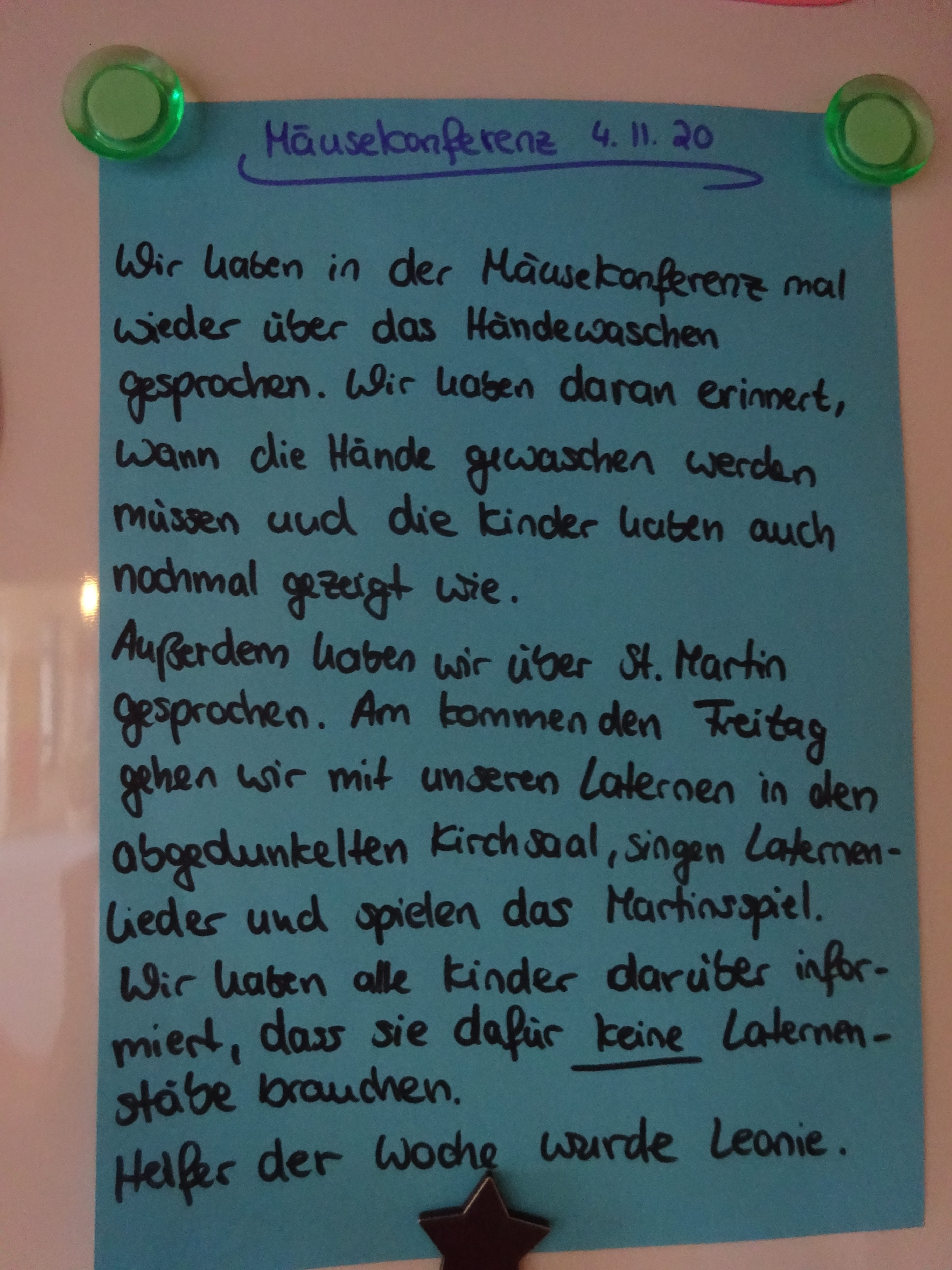 Aushang Schreiben Muster Kita Aktuelle Aushänge 04.11.20 – Familienzentrum Ev. Markus-Kindergarten
